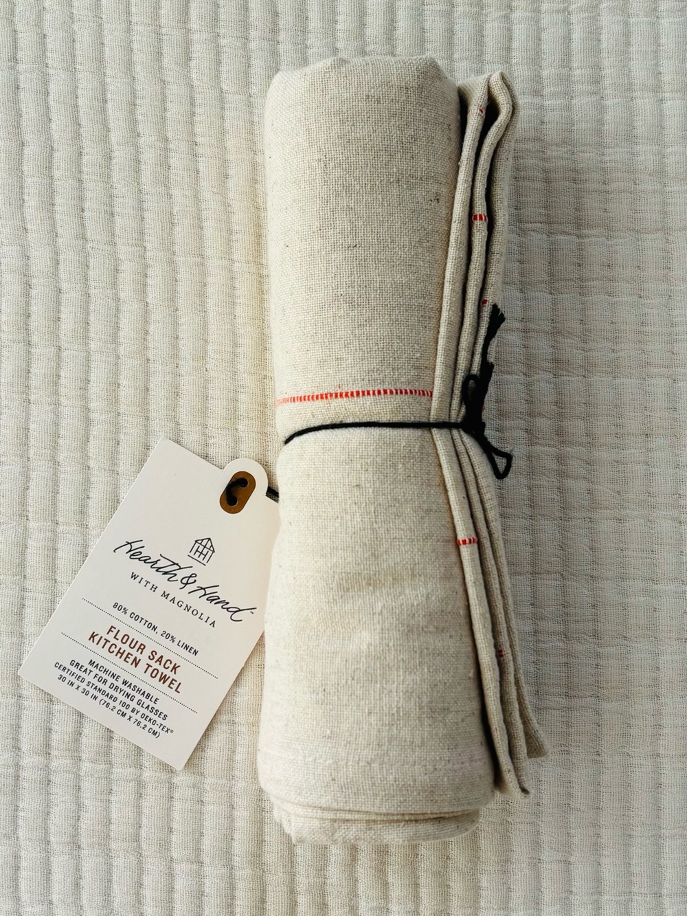 Hearth & Hand with Magnolia Sour Cream and Poppy Flour Sack Kitchen Towel NWT